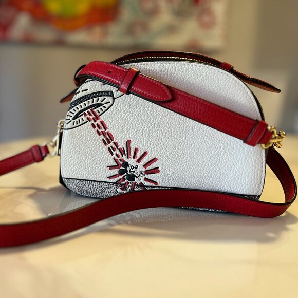 COLLECTIBLE Coach Mickey Mouse X Keith Haring Serena Satchel - Picture 4 of 10